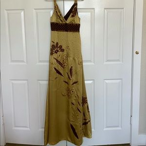 Hand painted silk dress one of a kind